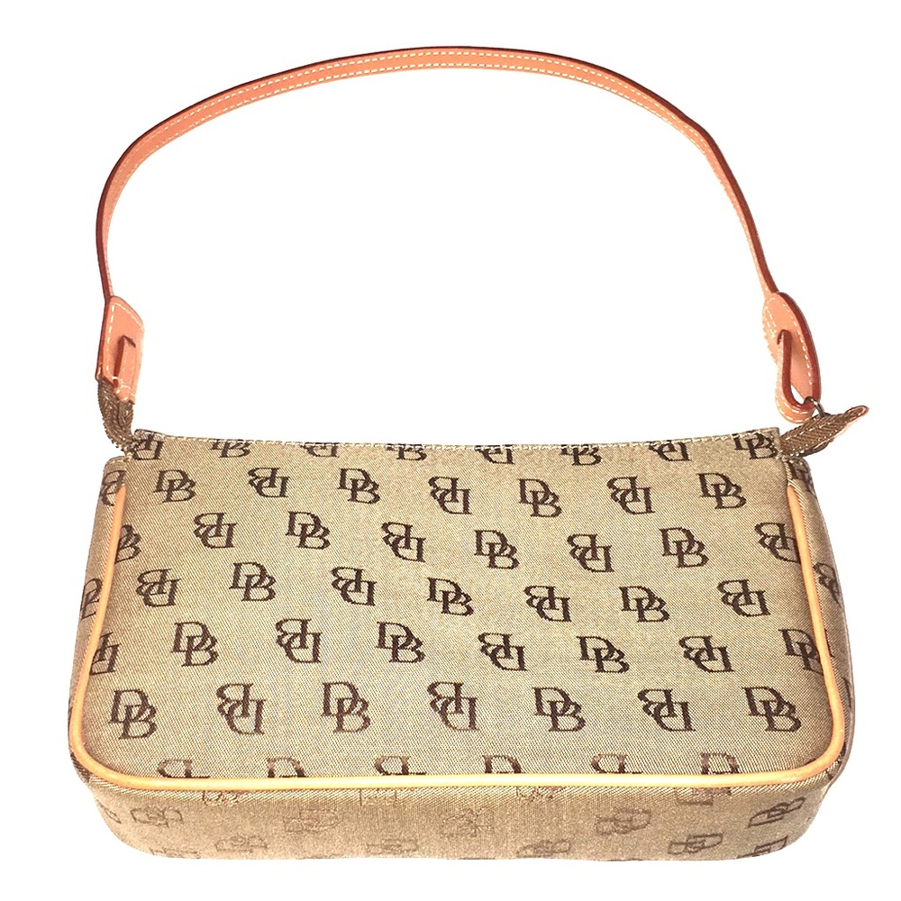 DOONEY & BOURKE tan monogram shoulder bag